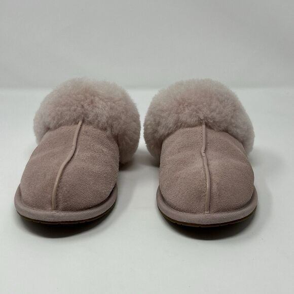 UGG Scuffette II Slippers Women’s 6 Pink Suede Sheepskin Cozy Slip On - Picture 12 of 16